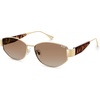 image:imageSOJOS Polarized Sunglasses for WomenTrendy Hexagonal Sun Glasses Retro Shades UV400 SJ1257GoldGradient Brown