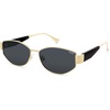 image:imageSOJOS Polarized Sunglasses for WomenTrendy Hexagonal Sun Glasses Retro Shades UV400 SJ1257GoldGrey
