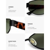 image:imageSOJOS Polarized Sunglasses for WomenTrendy Hexagonal Sun Glasses Retro Shades UV400 SJ1257Matte BlackGreen