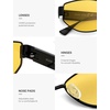 image:imageSOJOS Polarized Sunglasses for WomenTrendy Hexagonal Sun Glasses Retro Shades UV400 SJ1257Matte BlackYellow