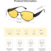 image:imageSOJOS Polarized Sunglasses for WomenTrendy Hexagonal Sun Glasses Retro Shades UV400 SJ1257Matte BlackYellow