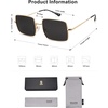 image:imageSOJOS Polarized Sunglasses for Womens MensRectangle Polygon Retro Vintage Shades Classic Vintage Shades SJ1168Black
