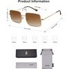 image:imageSOJOS Polarized Sunglasses for Womens MensRectangle Polygon Retro Vintage Shades Classic Vintage Shades SJ1168Brown