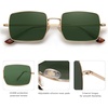 image:imageSOJOS Polarized Sunglasses for Womens MensRectangle Polygon Retro Vintage Shades Classic Vintage Shades SJ1168Green