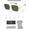 image:imageSOJOS Polarized Sunglasses for Womens MensRectangle Polygon Retro Vintage Shades Classic Vintage Shades SJ1168Green