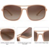 image:imageSOJOS Polarized Wrap Around Aviator Sunglasses for Women Men Retro Rectangle UV400 Womens Vintange Sports Sun Glasses SJ2269 White Milky Light Brown Frame Brown Lens
