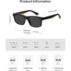 image:imageSOJOS Rectangle Polarized Sunglasses for Men Women Classic Acetate Frame UV Protective Wide Vision Shades SJ3115BlackGrey