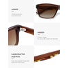 image:imageSOJOS Rectangle Polarized Sunglasses for Men Women Classic Acetate Frame UV Protective Wide Vision Shades SJ3115BrownBrown