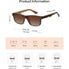 image:imageSOJOS Rectangle Polarized Sunglasses for Men Women Classic Acetate Frame UV Protective Wide Vision Shades SJ3115BrownBrown