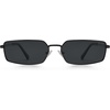 image:imageSOJOS Rectangle Polarized Sunglasses for Women men Wide Flat Lenses UV400 Protection Vintage ShadesBlackGrey