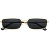 image:imageSOJOS Rectangle Polarized Sunglasses for Women men Wide Flat Lenses UV400 Protection Vintage ShadesGoldGrey