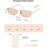 image:imageSOJOS Rectangle Polarized Sunglasses for Women men Wide Flat Lenses UV400 Protection Vintage ShadesGoldLight Brown