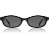 image:imageSOJOS Rectangular Polarized Sunglasses for Women Acetate Frame Coral Temple Detail Trendy Retro 90s Sunnies SJ3140 TIDEBlackGrey