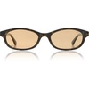image:imageSOJOS Rectangular Polarized Sunglasses for Women Acetate Frame Coral Temple Detail Trendy Retro 90s Sunnies SJ3140 TIDEBrownBrown