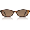 image:imageSOJOS Rectangular Polarized Sunglasses for Women Acetate Frame Coral Temple Detail Trendy Retro 90s Sunnies SJ3140 TIDETortosieBrown