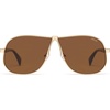 image:imageSOJOS Retro 70s Aviator Sunglasses for Women Men Trendy 2026 Oversized UV400 Metal Pilot Shades SJ1272GoldBrown
