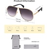 image:imageSOJOS Retro 70s Aviator Sunglasses for Women Men Trendy 2026 Oversized UV400 Metal Pilot Shades SJ1272GoldGradient Grey Purple