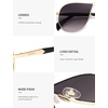 image:imageSOJOS Retro 70s Aviator Sunglasses for Women Men Trendy 2026 Oversized UV400 Metal Pilot Shades SJ1272GoldGradient Grey Purple