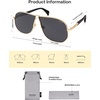 image:imageSOJOS Retro 70s Aviator Sunglasses for Women Men Trendy 2026 Oversized UV400 Metal Pilot Shades SJ1272GoldGrey