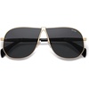 image:imageSOJOS Retro 70s Aviator Sunglasses for Women Men Trendy 2026 Oversized UV400 Metal Pilot Shades SJ1272GoldGrey