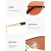 image:imageSOJOS Retro 70s Aviator Sunglasses for Women Men Trendy 2026 Oversized UV400 Metal Pilot Shades SJ1272GoldOrange
