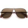 image:imageSOJOS Retro 70s Aviator Sunglasses for Women Men Trendy 2026 Oversized UV400 Metal Pilot Shades SJ1272Matte BrownBrown