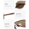 image:imageSOJOS Retro 70s Aviator Sunglasses for Women Men Trendy 2026 Oversized UV400 Metal Pilot Shades SJ1272Matte BrownBrown
