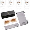 image:imageSOJOS Retro 90s Nude Rectangle Sunglasses Womens Mens Trendy Chunky GlassesBeige