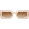 image:imageSOJOS Retro 90s Nude Rectangle Sunglasses Womens Mens Trendy Chunky GlassesBeige