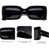 image:imageSOJOS Retro 90s Nude Rectangle Sunglasses Womens Mens Trendy Chunky GlassesBlack