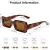 image:imageSOJOS Retro 90s Nude Rectangle Sunglasses Womens Mens Trendy Chunky GlassesBrown
