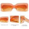 image:imageSOJOS Retro 90s Nude Rectangle Sunglasses Womens Mens Trendy Chunky GlassesGradient Orange