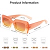 image:imageSOJOS Retro 90s Nude Rectangle Sunglasses Womens Mens Trendy Chunky GlassesGradient Orange