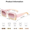 image:imageSOJOS Retro 90s Nude Rectangle Sunglasses Womens Mens Trendy Chunky GlassesGradient Pink