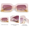 image:imageSOJOS Retro 90s Nude Rectangle Sunglasses Womens Mens Trendy Chunky GlassesGradient Pink