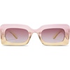 image:imageSOJOS Retro 90s Nude Rectangle Sunglasses Womens Mens Trendy Chunky GlassesGradient Pink