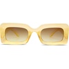 image:imageSOJOS Retro 90s Nude Rectangle Sunglasses Womens Mens Trendy Chunky GlassesGradient Yellow