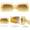 image:imageSOJOS Retro 90s Nude Rectangle Sunglasses Womens Mens Trendy Chunky GlassesGradient Yellow