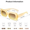 image:imageSOJOS Retro 90s Nude Rectangle Sunglasses Womens Mens Trendy Chunky GlassesGradient Yellow