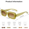 image:imageSOJOS Retro 90s Nude Rectangle Sunglasses Womens Mens Trendy Chunky GlassesGreen