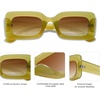 image:imageSOJOS Retro 90s Nude Rectangle Sunglasses Womens Mens Trendy Chunky GlassesGreen