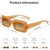 image:imageSOJOS Retro 90s Nude Rectangle Sunglasses Womens Mens Trendy Chunky GlassesOrange
