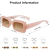 image:imageSOJOS Retro 90s Nude Rectangle Sunglasses Womens Mens Trendy Chunky GlassesPink