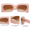 image:imageSOJOS Retro 90s Nude Rectangle Sunglasses Womens Mens Trendy Chunky GlassesPink