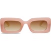 image:imageSOJOS Retro 90s Nude Rectangle Sunglasses Womens Mens Trendy Chunky GlassesPink