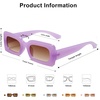 image:imageSOJOS Retro 90s Nude Rectangle Sunglasses Womens Mens Trendy Chunky GlassesPurple