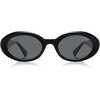 image:imageSOJOS Retro Acetate Oval Polarized Sunglasses Women Men 90s Vintage UV400 Protection Tiny Sun GlassesSUNSETGlaze HourblackGrey