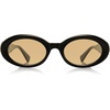 image:imageSOJOS Retro Acetate Oval Polarized Sunglasses Women Men 90s Vintage UV400 Protection Tiny Sun GlassesSUNSETHoney HourblackLight Brown