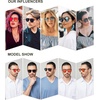 image:imageSOJOS Retro Aviator Polarized Double Bridge Sunglasses for Men Women Mirrored Lens SJ1051A BlackGrey