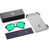 image:imageSOJOS Retro Aviator Polarized Double Bridge Sunglasses for Men Women Mirrored Lens SJ1051BlackGreenish Blue Mirrored